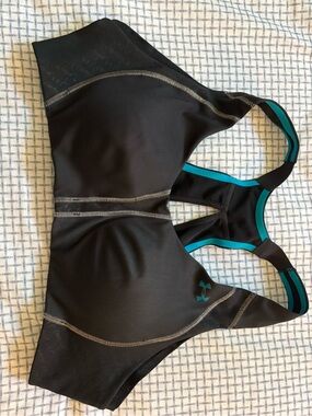 Under Armour Black Sports Bra with Teal Trim